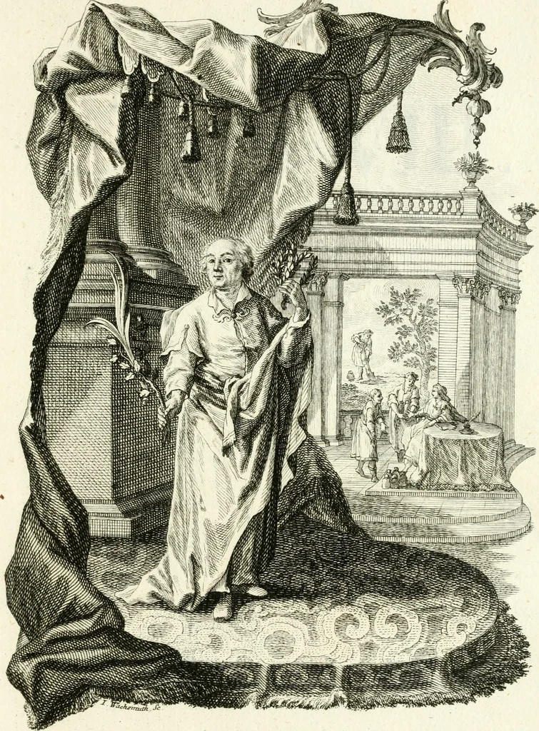 An illustration from Pars I. des berühmten italiänische[n] Ritters Caesaris Ripae, allerley Künsten und Wissenschafften dienlicher Sinnbildern und Gedancken : welchen jedesmahlen eine hierzu taugliche Historia oder Gleichnis beÿgefüget, 1758, leaf 310
