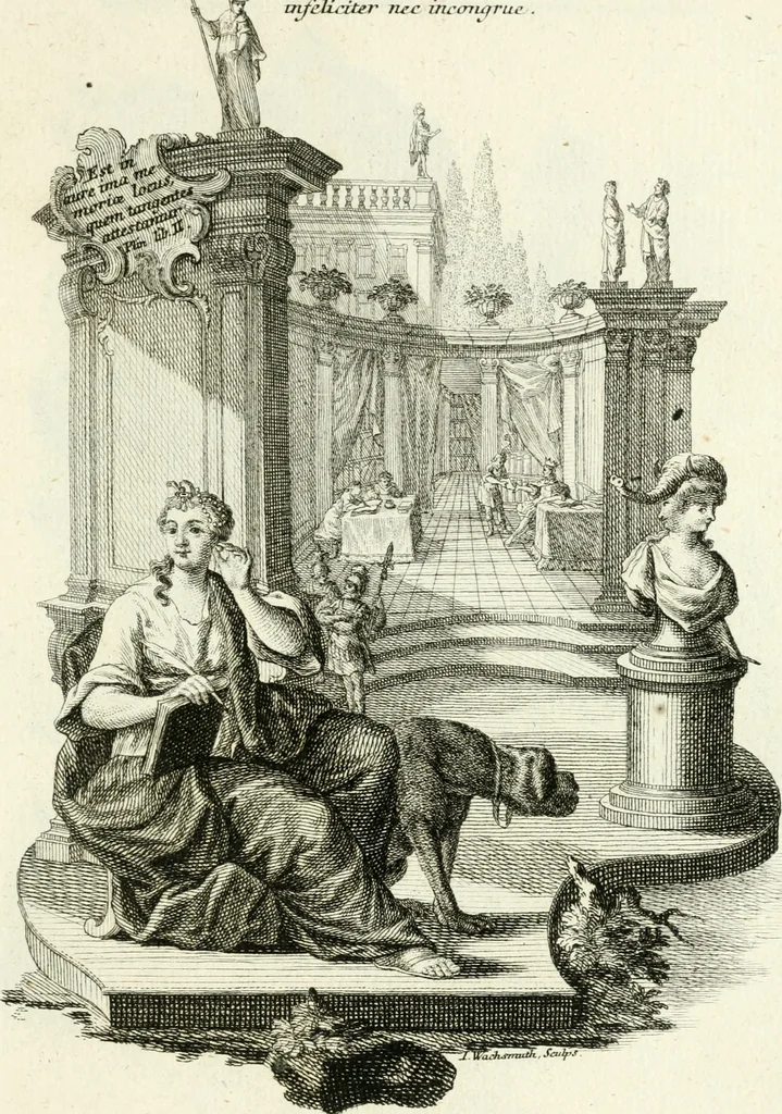 An illustration from Pars I. des berühmten italiänische[n] Ritters Caesaris Ripae, allerley Künsten und Wissenschafften dienlicher Sinnbildern und Gedancken : welchen jedesmahlen eine hierzu taugliche Historia oder Gleichnis beÿgefüget, 1758, leaf 318