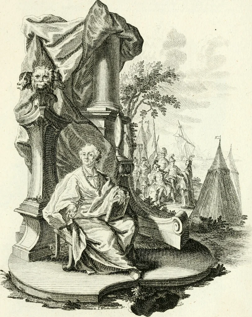An illustration from Pars I. des berühmten italiänische[n] Ritters Caesaris Ripae, allerley Künsten und Wissenschafften dienlicher Sinnbildern und Gedancken : welchen jedesmahlen eine hierzu taugliche Historia oder Gleichnis beÿgefüget, 1758, leaf 320