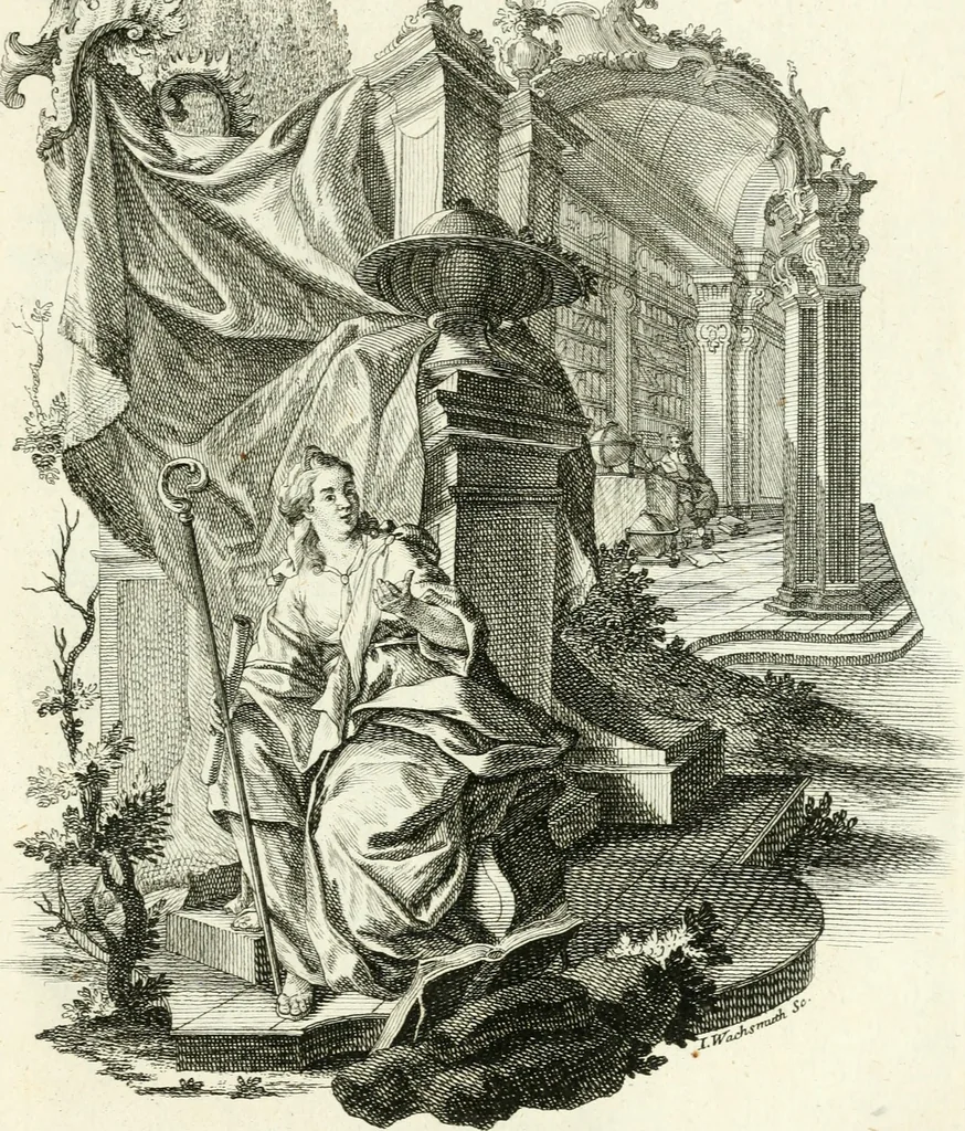 An illustration from Pars I. des berühmten italiänische[n] Ritters Caesaris Ripae, allerley Künsten und Wissenschafften dienlicher Sinnbildern und Gedancken : welchen jedesmahlen eine hierzu taugliche Historia oder Gleichnis beÿgefüget, 1758, leaf 332