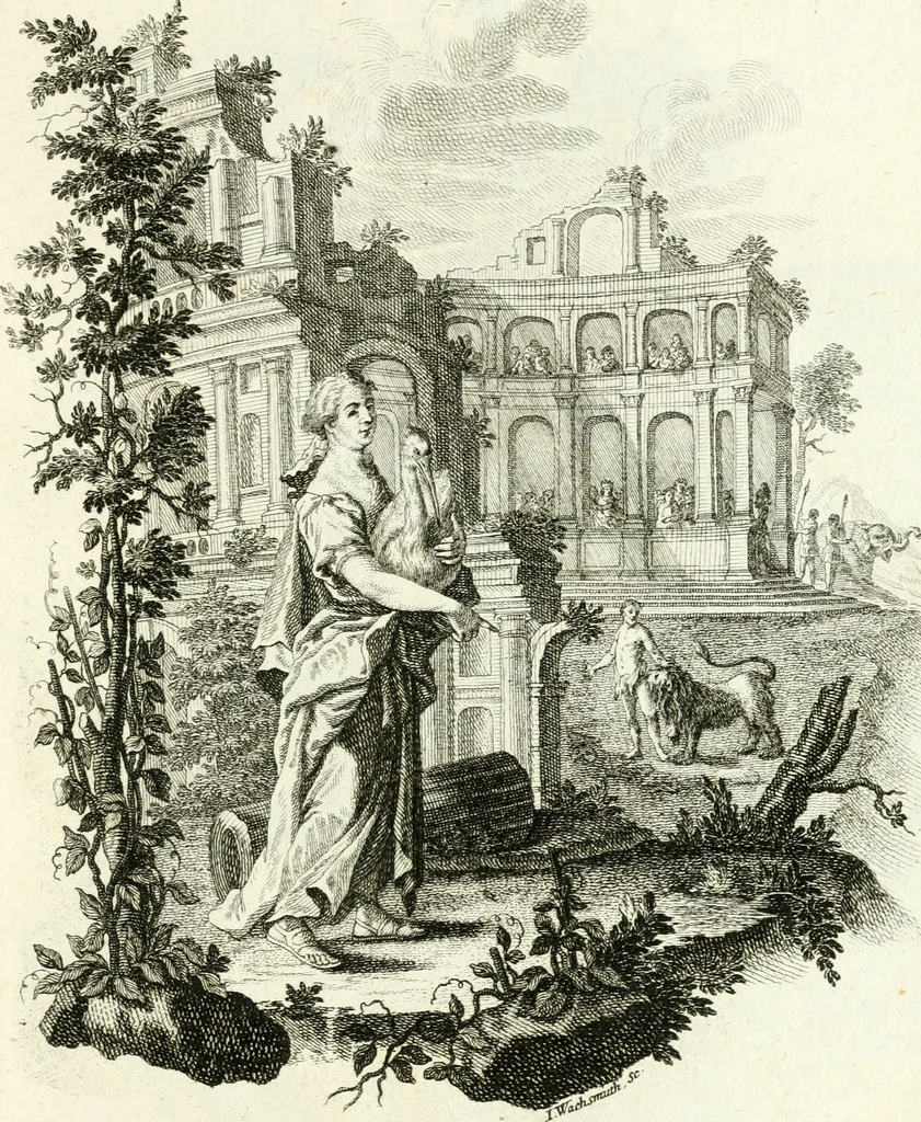 An illustration from Pars I. des berühmten italiänische[n] Ritters Caesaris Ripae, allerley Künsten und Wissenschafften dienlicher Sinnbildern und Gedancken : welchen jedesmahlen eine hierzu taugliche Historia oder Gleichnis beÿgefüget, 1758, leaf 334