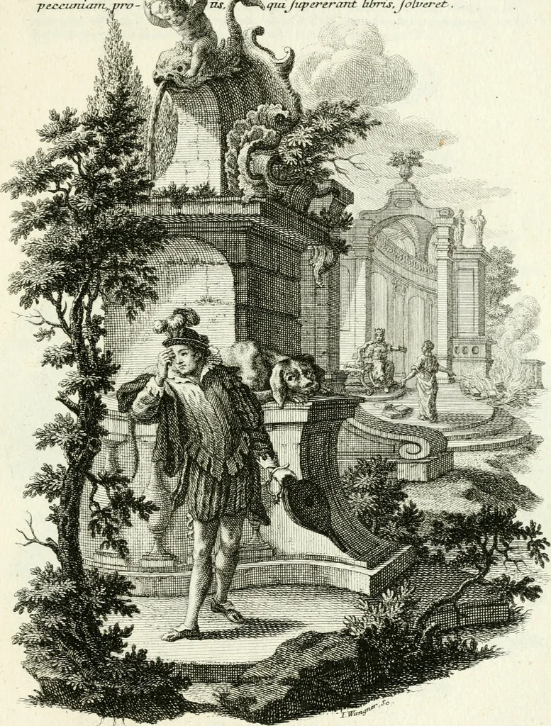 An illustration from Pars I. des berühmten italiänische[n] Ritters Caesaris Ripae, allerley Künsten und Wissenschafften dienlicher Sinnbildern und Gedancken : welchen jedesmahlen eine hierzu taugliche Historia oder Gleichnis beÿgefüget, 1758, leaf 346