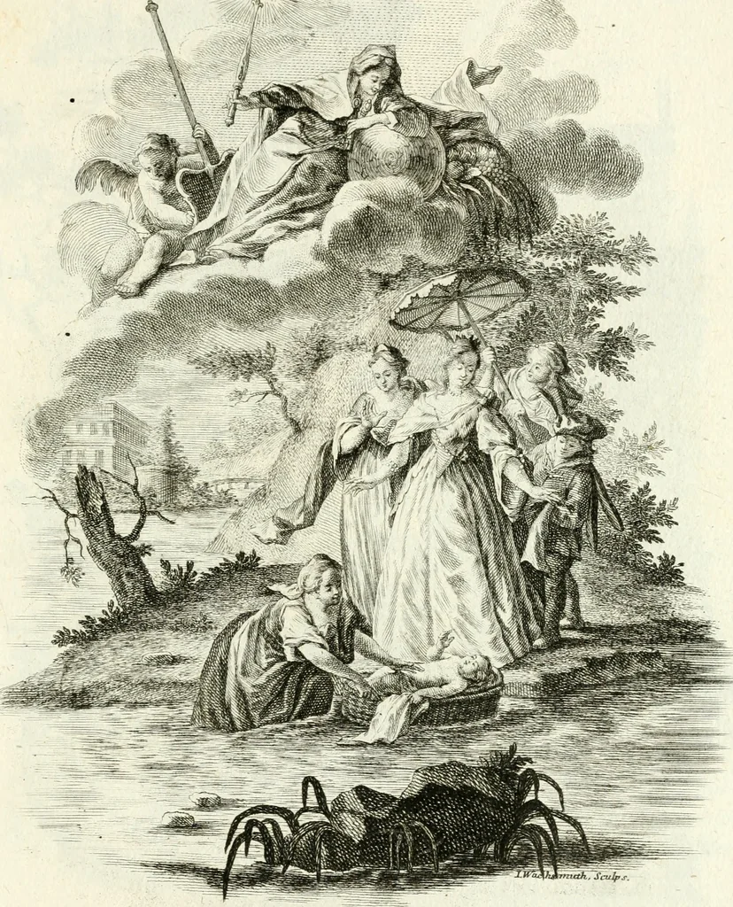An illustration from Pars I. des berühmten italiänische[n] Ritters Caesaris Ripae, allerley Künsten und Wissenschafften dienlicher Sinnbildern und Gedancken : welchen jedesmahlen eine hierzu taugliche Historia oder Gleichnis beÿgefüget, 1758, leaf 358