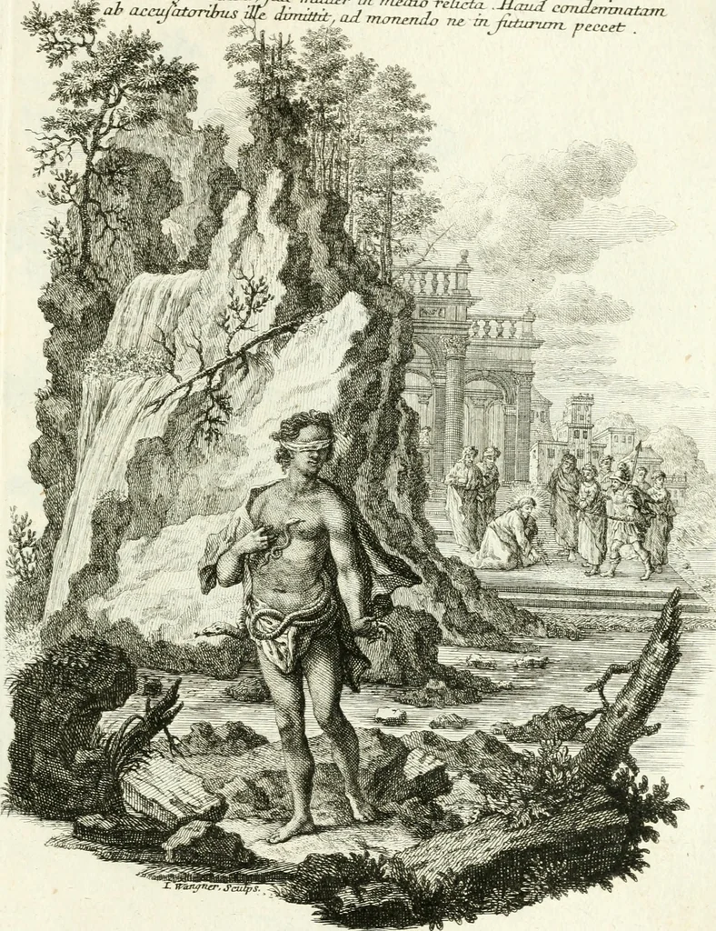 An illustration from Pars I. des berühmten italiänische[n] Ritters Caesaris Ripae, allerley Künsten und Wissenschafften dienlicher Sinnbildern und Gedancken : welchen jedesmahlen eine hierzu taugliche Historia oder Gleichnis beÿgefüget, 1758, leaf 362