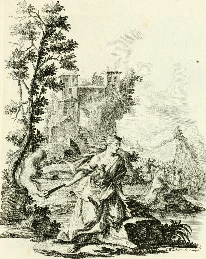 An illustration from Pars I. des berühmten italiänische[n] Ritters Caesaris Ripae, allerley Künsten und Wissenschafften dienlicher Sinnbildern und Gedancken : welchen jedesmahlen eine hierzu taugliche Historia oder Gleichnis beÿgefüget, 1758, leaf 364