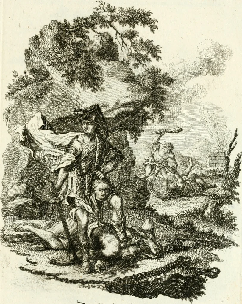 An illustration from Pars I. des berühmten italiänische[n] Ritters Caesaris Ripae, allerley Künsten und Wissenschafften dienlicher Sinnbildern und Gedancken : welchen jedesmahlen eine hierzu taugliche Historia oder Gleichnis beÿgefüget, 1758, leaf 370