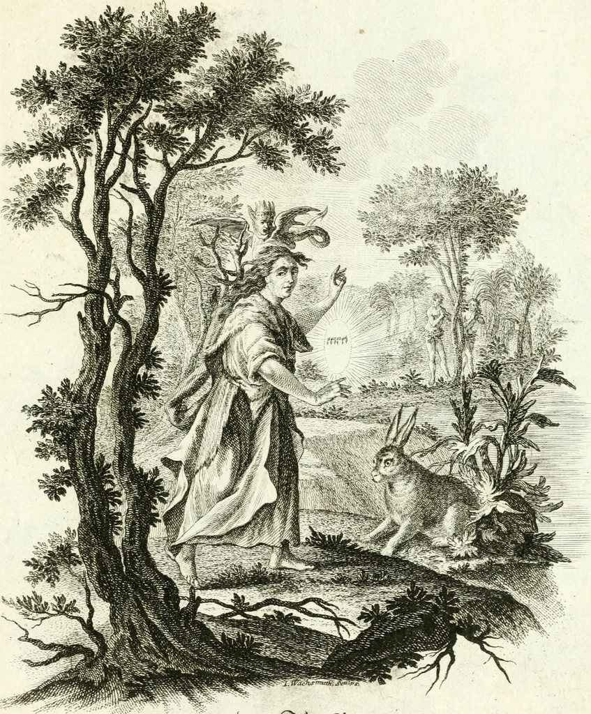 An illustration from Pars I. des berühmten italiänische[n] Ritters Caesaris Ripae, allerley Künsten und Wissenschafften dienlicher Sinnbildern und Gedancken : welchen jedesmahlen eine hierzu taugliche Historia oder Gleichnis beÿgefüget, 1758, leaf 374