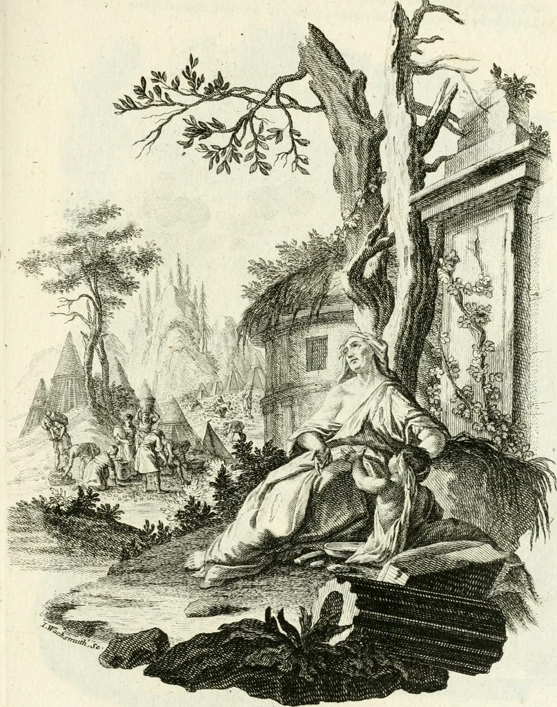 An illustration from Pars I. des berühmten italiänische[n] Ritters Caesaris Ripae, allerley Künsten und Wissenschafften dienlicher Sinnbildern und Gedancken : welchen jedesmahlen eine hierzu taugliche Historia oder Gleichnis beÿgefüget, 1758, leaf 380