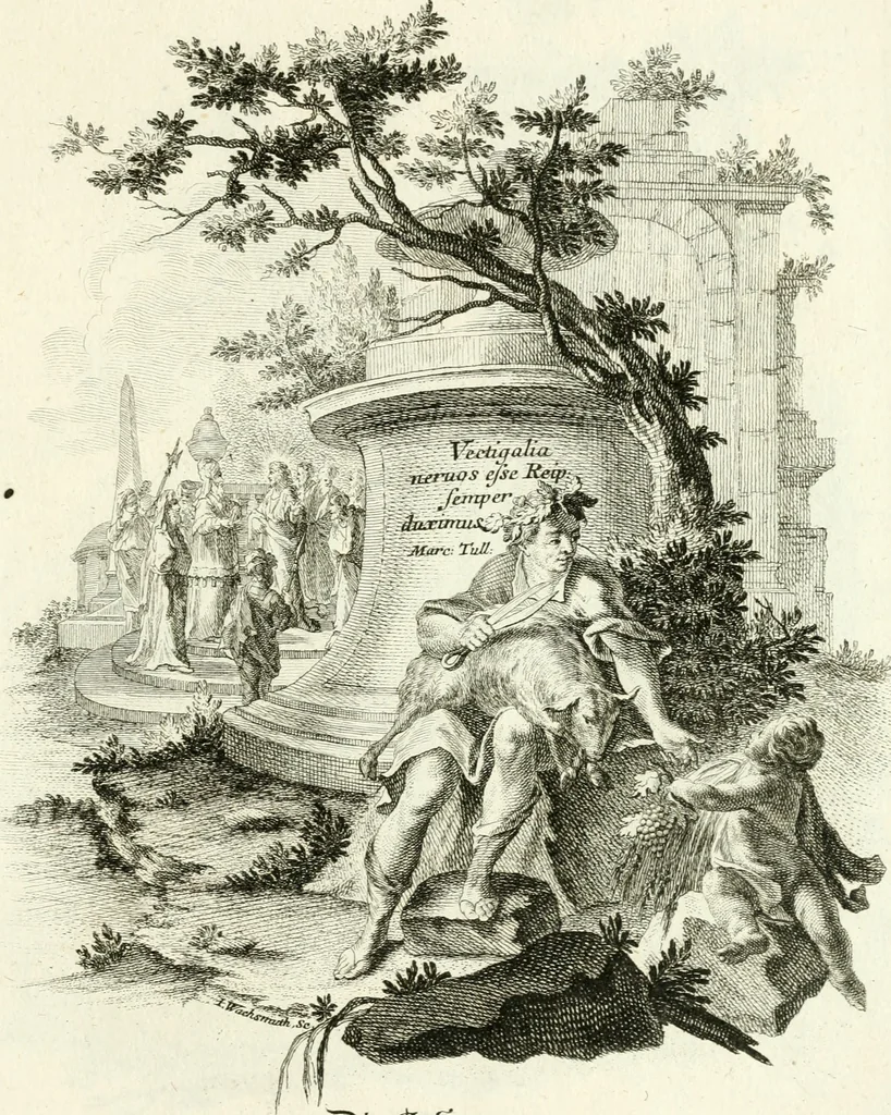 An illustration from Pars I. des berühmten italiänische[n] Ritters Caesaris Ripae, allerley Künsten und Wissenschafften dienlicher Sinnbildern und Gedancken : welchen jedesmahlen eine hierzu taugliche Historia oder Gleichnis beÿgefüget, 1758, leaf 390