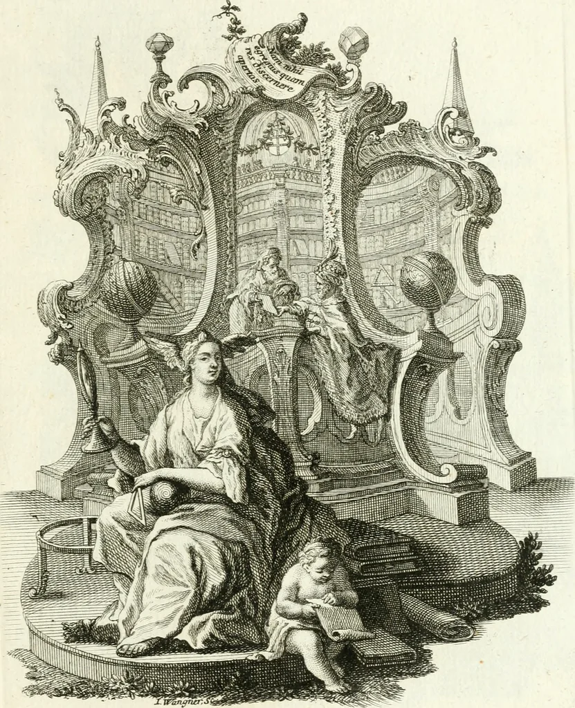 An illustration from Pars I. des berühmten italiänische[n] Ritters Caesaris Ripae, allerley Künsten und Wissenschafften dienlicher Sinnbildern und Gedancken : welchen jedesmahlen eine hierzu taugliche Historia oder Gleichnis beÿgefüget, 1758, leaf 414