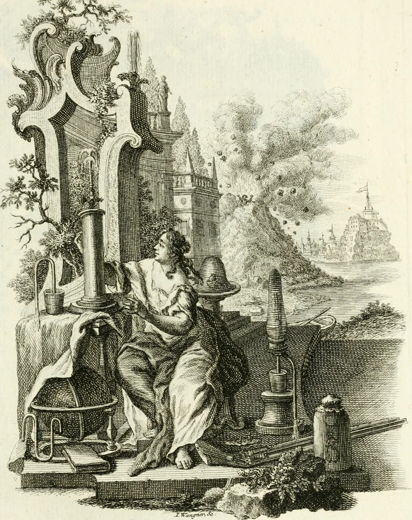 An illustration from Pars I. des berühmten italiänische[n] Ritters Caesaris Ripae, allerley Künsten und Wissenschafften dienlicher Sinnbildern und Gedancken : welchen jedesmahlen eine hierzu taugliche Historia oder Gleichnis beÿgefüget, 1758, leaf 416