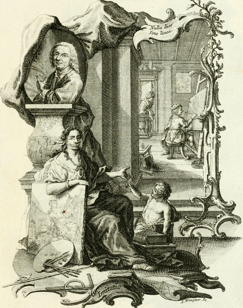 An illustration from Pars I. des berühmten italiänische[n] Ritters Caesaris Ripae, allerley Künsten und Wissenschafften dienlicher Sinnbildern und Gedancken : welchen jedesmahlen eine hierzu taugliche Historia oder Gleichnis beÿgefüget, 1758, leaf 432