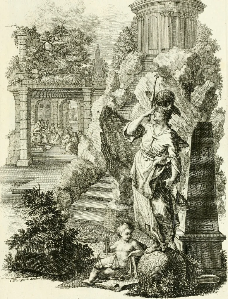 An illustration from Pars I. des berühmten italiänische[n] Ritters Caesaris Ripae, allerley Künsten und Wissenschafften dienlicher Sinnbildern und Gedancken : welchen jedesmahlen eine hierzu taugliche Historia oder Gleichnis beÿgefüget, 1758, leaf 434