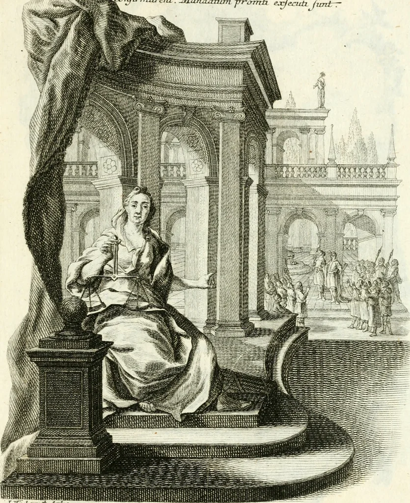 An illustration from Pars I. des berühmten italiänische[n] Ritters Caesaris Ripae, allerley Künsten und Wissenschafften dienlicher Sinnbildern und Gedancken : welchen jedesmahlen eine hierzu taugliche Historia oder Gleichnis beÿgefüget, 1758, leaf 436