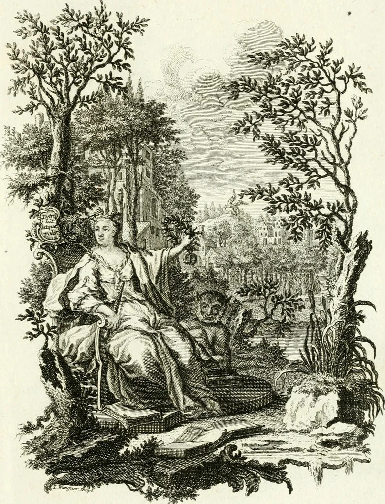 An illustration from Pars I. des berühmten italiänische[n] Ritters Caesaris Ripae, allerley Künsten und Wissenschafften dienlicher Sinnbildern und Gedancken : welchen jedesmahlen eine hierzu taugliche Historia oder Gleichnis beÿgefüget, 1758, leaf 56