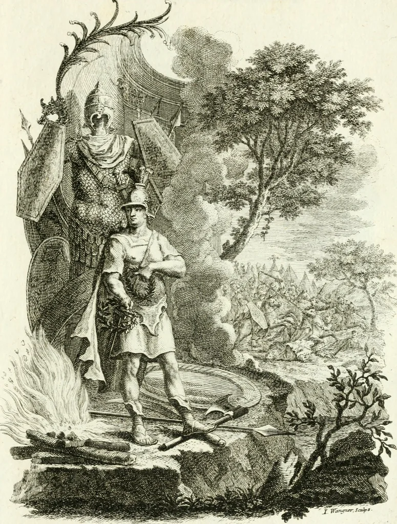 An illustration from Pars I. des berühmten italiänische[n] Ritters Caesaris Ripae, allerley Künsten und Wissenschafften dienlicher Sinnbildern und Gedancken : welchen jedesmahlen eine hierzu taugliche Historia oder Gleichnis beÿgefüget, 1758, leaf 62
