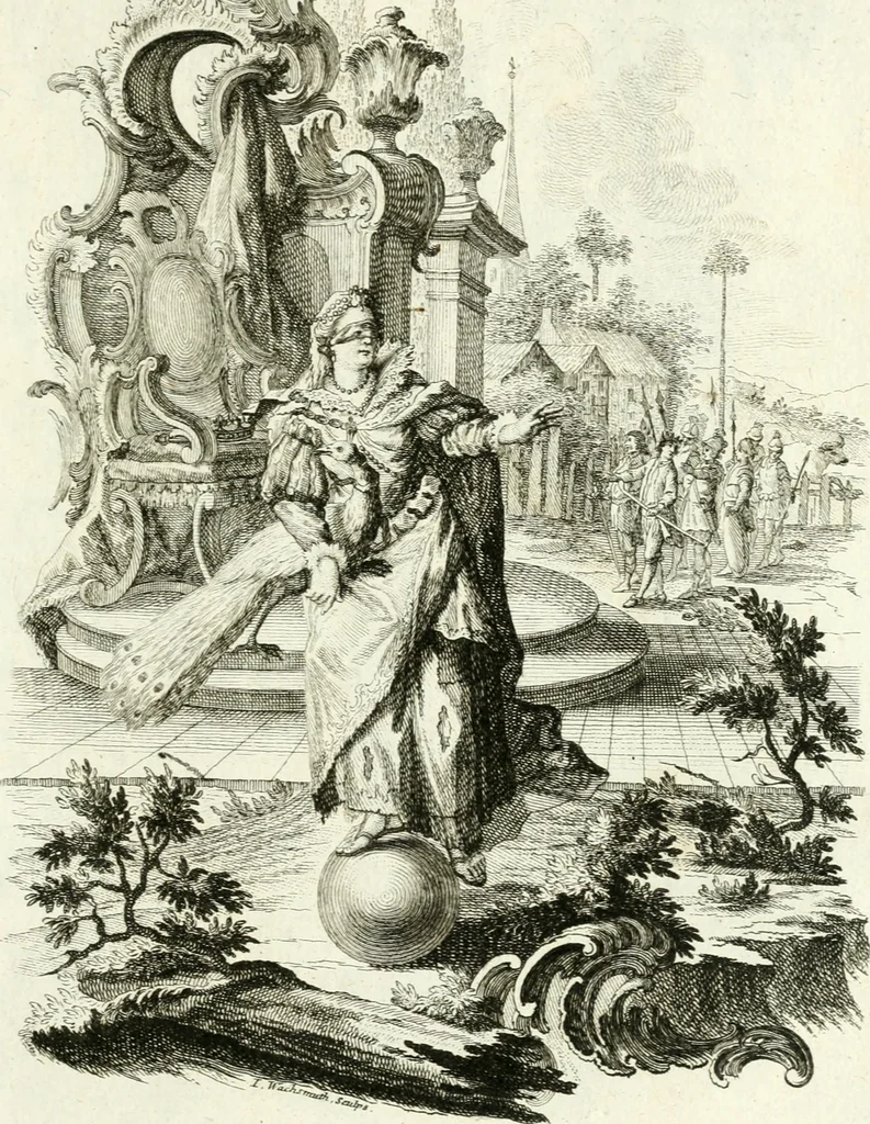 An illustration from Pars I. des berühmten italiänische[n] Ritters Caesaris Ripae, allerley Künsten und Wissenschafften dienlicher Sinnbildern und Gedancken : welchen jedesmahlen eine hierzu taugliche Historia oder Gleichnis beÿgefüget, 1758, leaf 68