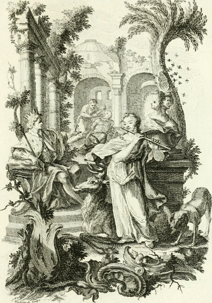 An illustration from Pars I. des berühmten italiänische[n] Ritters Caesaris Ripae, allerley Künsten und Wissenschafften dienlicher Sinnbildern und Gedancken : welchen jedesmahlen eine hierzu taugliche Historia oder Gleichnis beÿgefüget, 1758, leaf 70