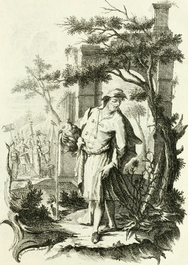 An illustration from Pars I. des berühmten italiänische[n] Ritters Caesaris Ripae, allerley Künsten und Wissenschafften dienlicher Sinnbildern und Gedancken : welchen jedesmahlen eine hierzu taugliche Historia oder Gleichnis beÿgefüget, 1758, leaf 76
