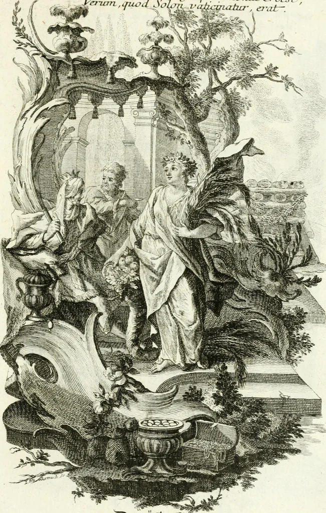 An illustration from Pars I. des berühmten italiänische[n] Ritters Caesaris Ripae, allerley Künsten und Wissenschafften dienlicher Sinnbildern und Gedancken : welchen jedesmahlen eine hierzu taugliche Historia oder Gleichnis beÿgefüget, 1758, leaf 78