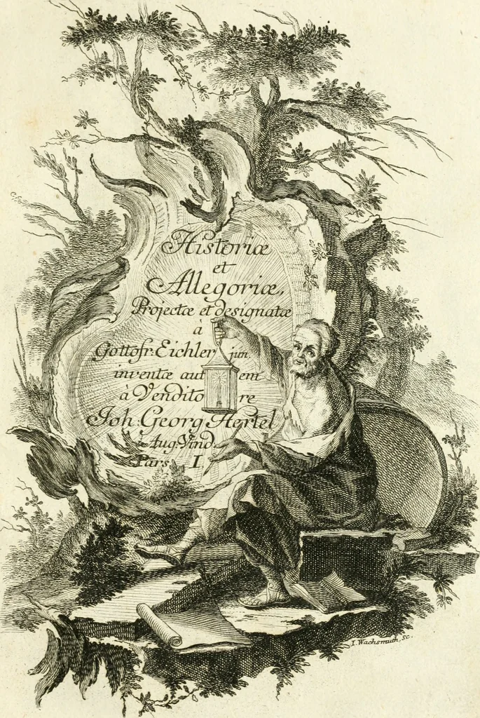 An illustration from Pars I. des berühmten italiänische[n] Ritters Caesaris Ripae, allerley Künsten und Wissenschafften dienlicher Sinnbildern und Gedancken : welchen jedesmahlen eine hierzu taugliche Historia oder Gleichnis beÿgefüget, 1758, leaf 8