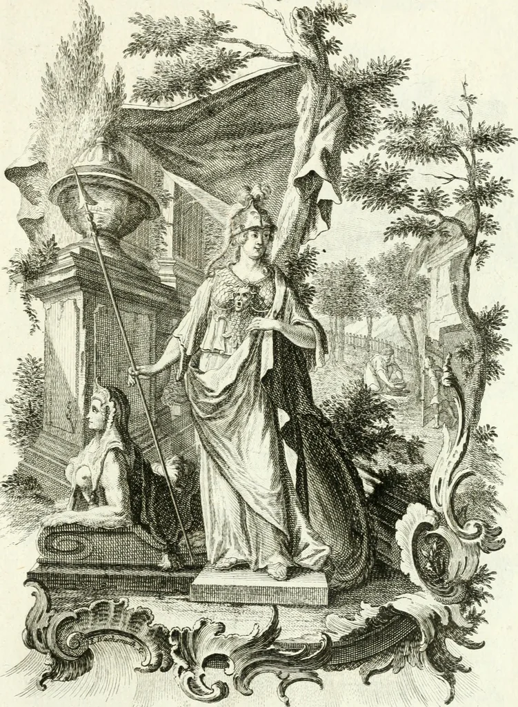An illustration from Pars I. des berühmten italiänische[n] Ritters Caesaris Ripae, allerley Künsten und Wissenschafften dienlicher Sinnbildern und Gedancken : welchen jedesmahlen eine hierzu taugliche Historia oder Gleichnis beÿgefüget, 1758, leaf 82
