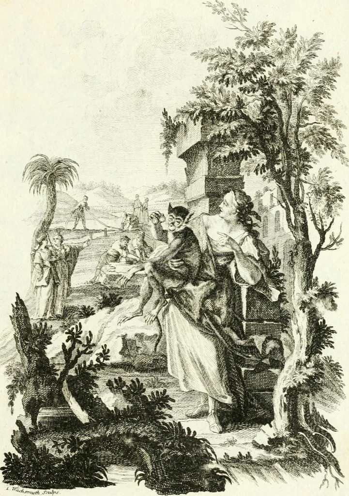 An illustration from Pars I. des berühmten italiänische[n] Ritters Caesaris Ripae, allerley Künsten und Wissenschafften dienlicher Sinnbildern und Gedancken : welchen jedesmahlen eine hierzu taugliche Historia oder Gleichnis beÿgefüget, 1758, leaf 84