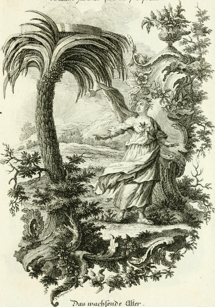 An illustration from Pars I. des berühmten italiänische[n] Ritters Caesaris Ripae, allerley Künsten und Wissenschafften dienlicher Sinnbildern und Gedancken : welchen jedesmahlen eine hierzu taugliche Historia oder Gleichnis beÿgefüget, 1758, leaf 96
