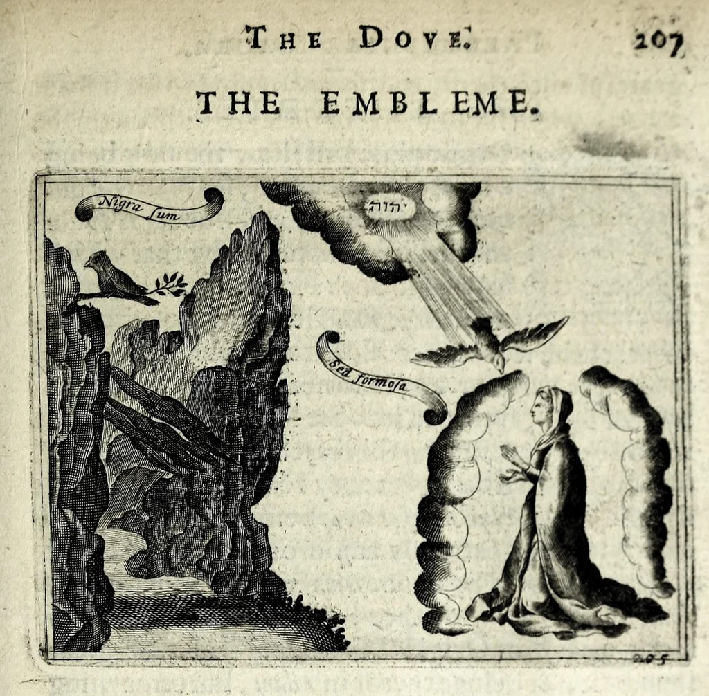 An illustration from Partheneia sacra, or, The mysterious and delicious garden of the sacred Parthenes : symbolically set forth and enriched with pious devises and emblemes for the entertainment of deuout soules, contriued al to the honour of the incomparable Virgin Marie, Mother of God, for the pleasure and deuotion especially of the parthenian sodalitie of her Immaculate Conception, 1633, leaf 231