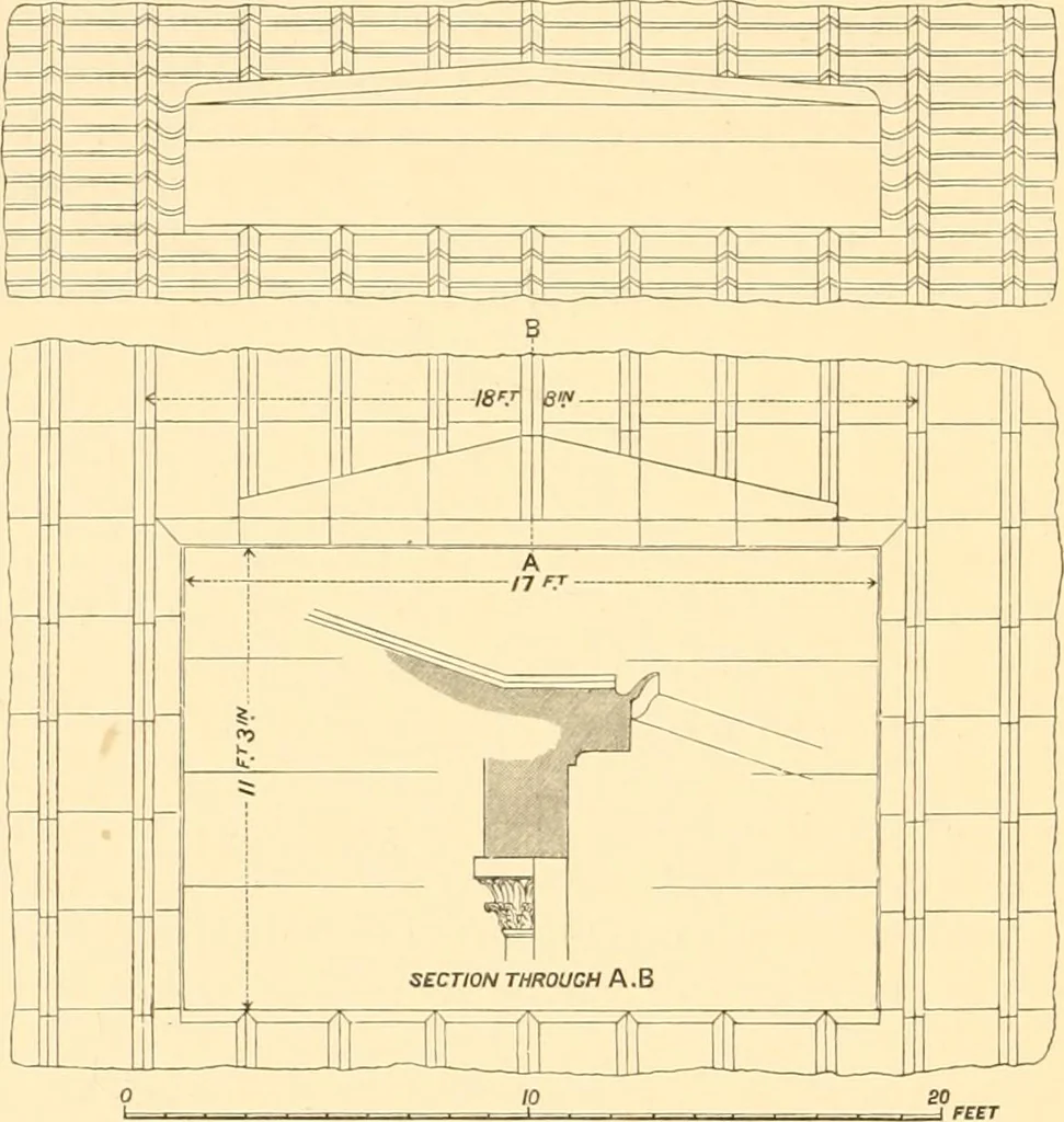 An illustration from The Parthenon; an essay on the mode by which light was introduced into Greek and Roman temples, 1883, leaf 133