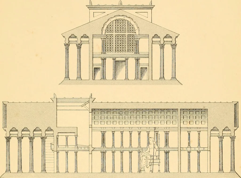 An illustration from The Parthenon; an essay on the mode by which light was introduced into Greek and Roman temples, 1883, leaf 152