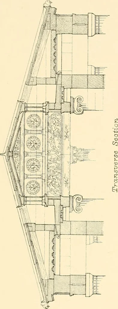 An illustration from The Parthenon; an essay on the mode by which light was introduced into Greek and Roman temples, 1883, leaf 154