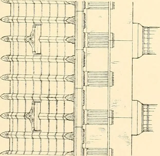 An illustration from The Parthenon; an essay on the mode by which light was introduced into Greek and Roman temples, 1883, leaf 154