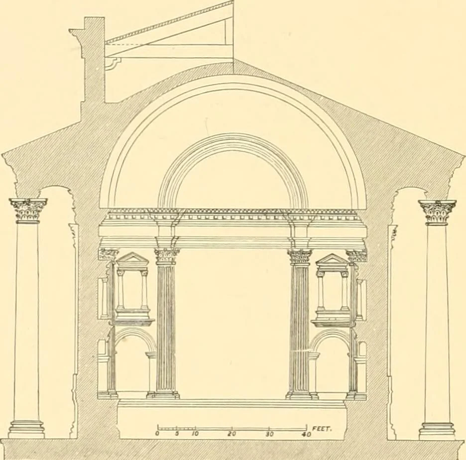 An illustration from The Parthenon; an essay on the mode by which light was introduced into Greek and Roman temples, 1883, leaf 57