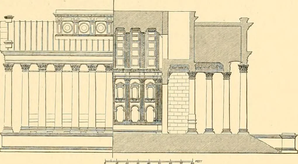An illustration from The Parthenon; an essay on the mode by which light was introduced into Greek and Roman temples, 1883, leaf 58