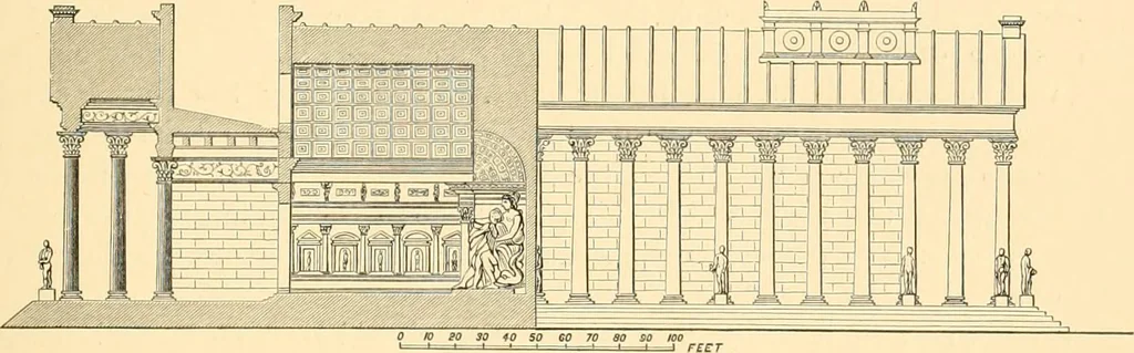 An illustration from The Parthenon; an essay on the mode by which light was introduced into Greek and Roman temples, 1883, leaf 62