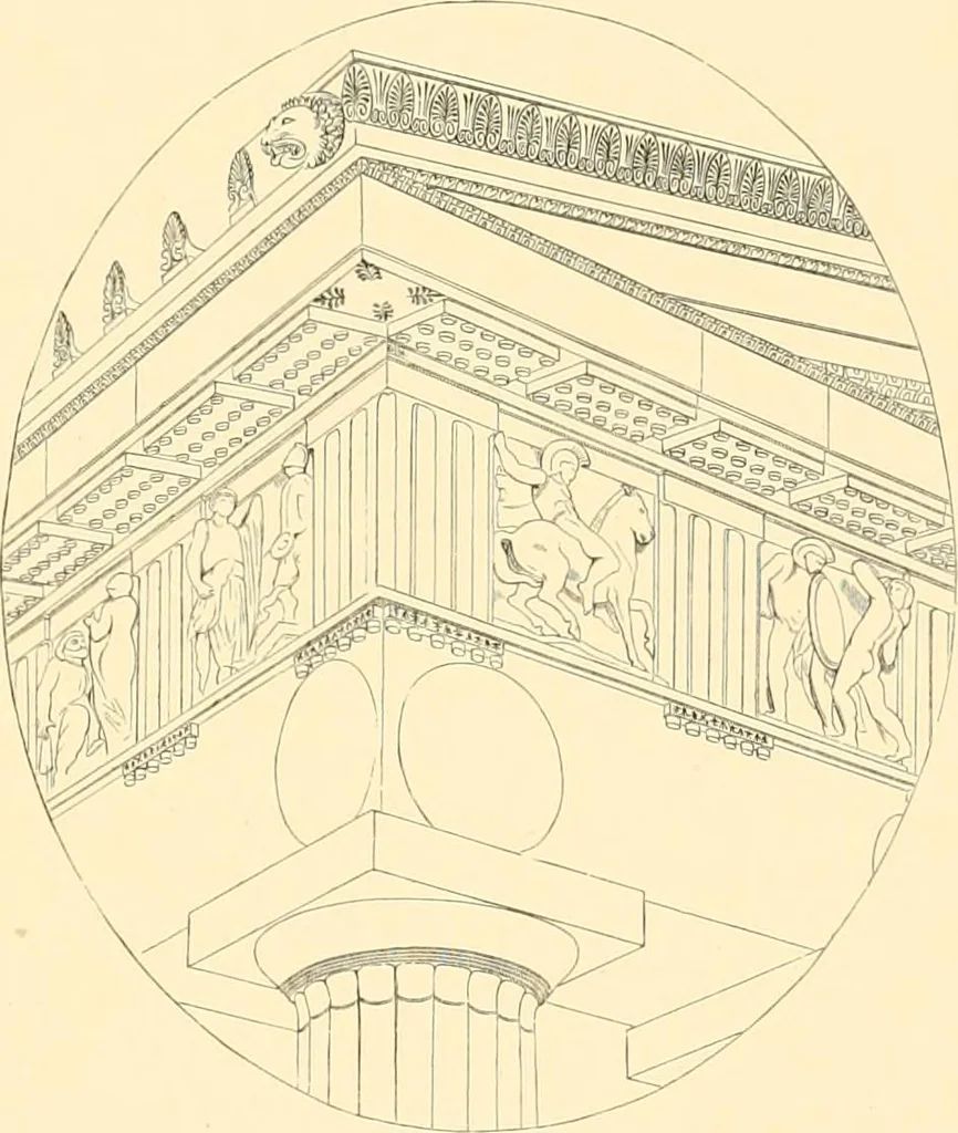 An illustration from The Parthenon; an essay on the mode by which light was introduced into Greek and Roman temples, 1883, leaf 74