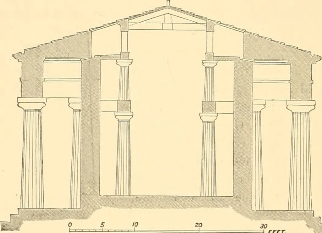 An illustration from The Parthenon; an essay on the mode by which light was introduced into Greek and Roman temples, 1883, leaf 87
