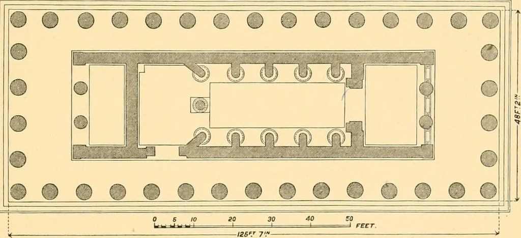 An illustration from The Parthenon; an essay on the mode by which light was introduced into Greek and Roman temples, 1883, leaf 90
