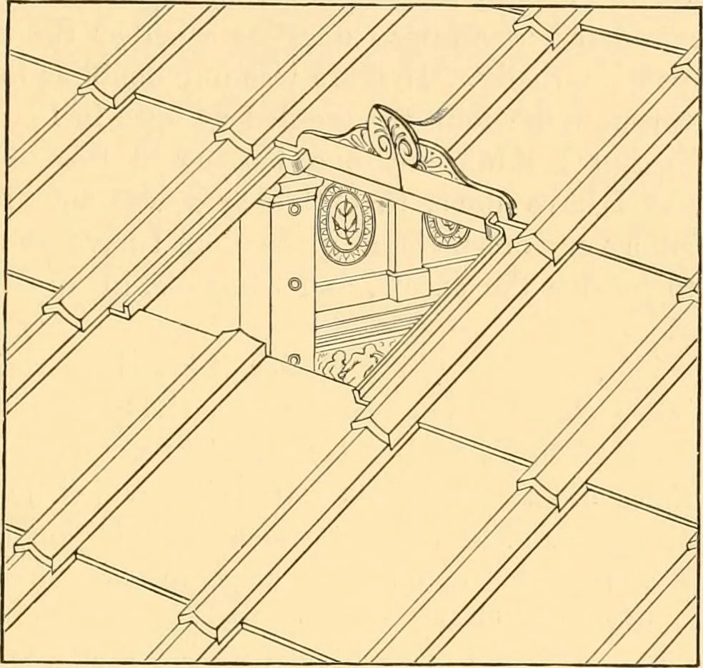 An illustration from The Parthenon; an essay on the mode by which light was introduced into Greek and Roman temples, 1883, leaf 92