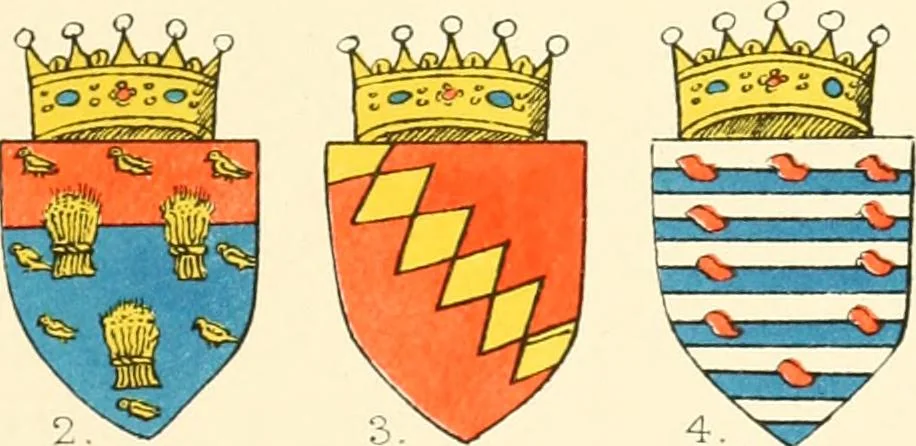 An illustration from The particular description of England. 1588. With views of some of the chief towns and armorial bearings of nobles and bishops, 1879, leaf 106