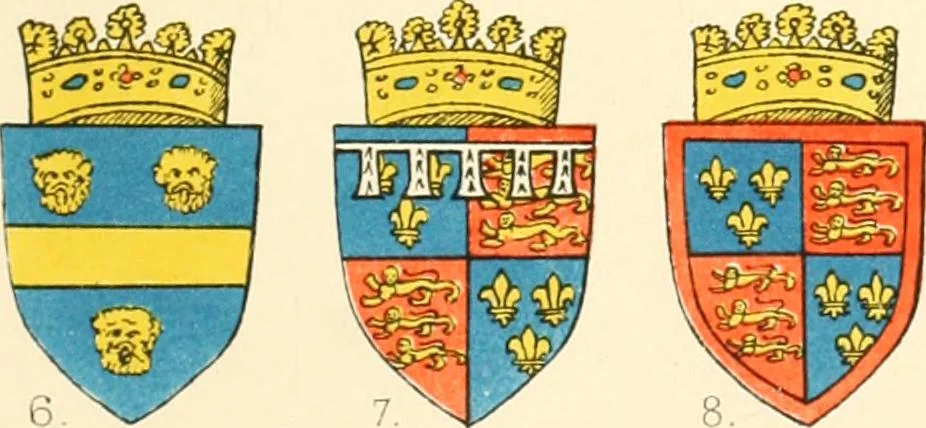 An illustration from The particular description of England. 1588. With views of some of the chief towns and armorial bearings of nobles and bishops, 1879, leaf 106