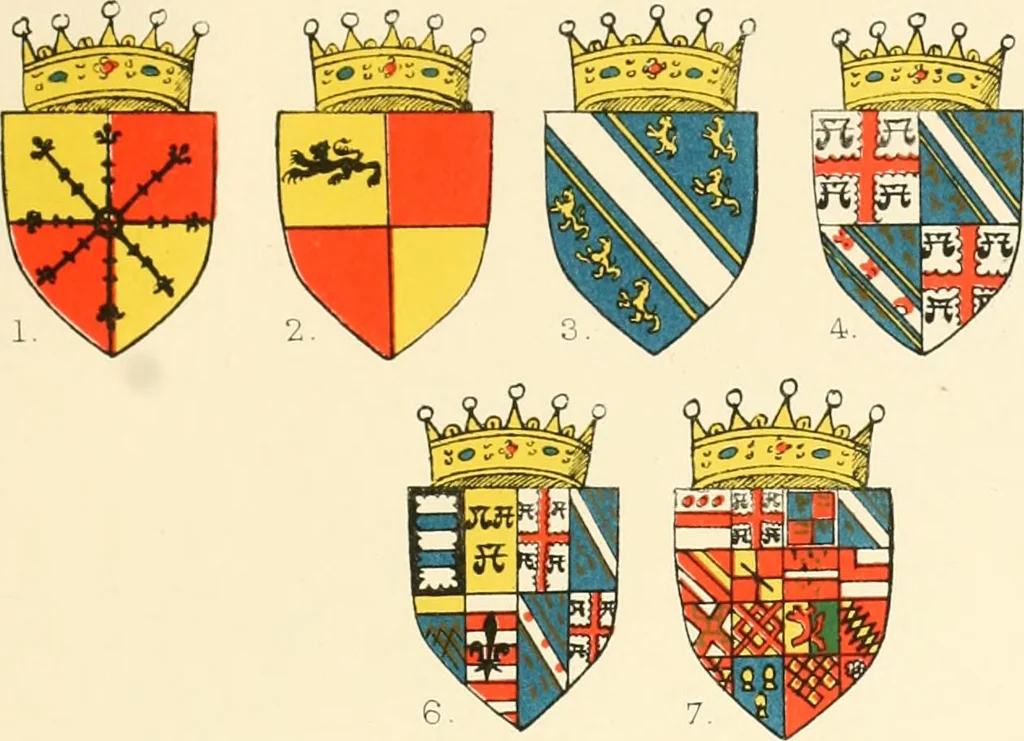 An illustration from The particular description of England. 1588. With views of some of the chief towns and armorial bearings of nobles and bishops, 1879, leaf 118