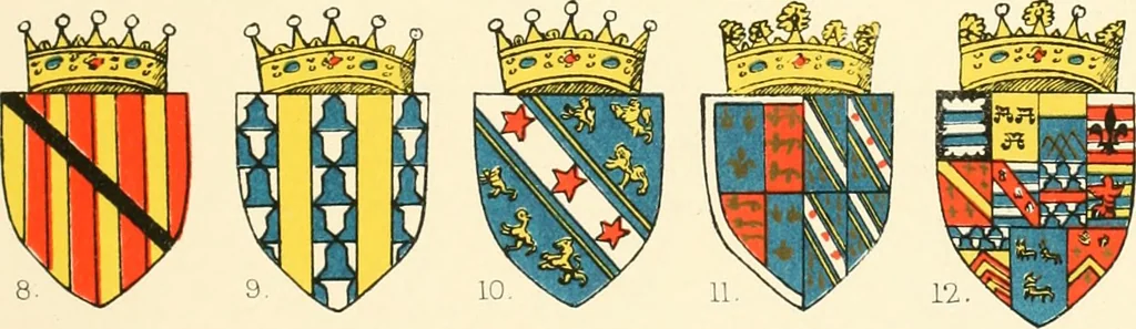 An illustration from The particular description of England. 1588. With views of some of the chief towns and armorial bearings of nobles and bishops, 1879, leaf 118