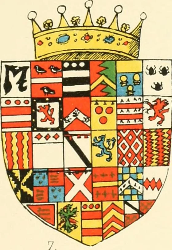 An illustration from The particular description of England. 1588. With views of some of the chief towns and armorial bearings of nobles and bishops, 1879, leaf 122