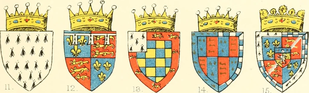 An illustration from The particular description of England. 1588. With views of some of the chief towns and armorial bearings of nobles and bishops, 1879, leaf 130