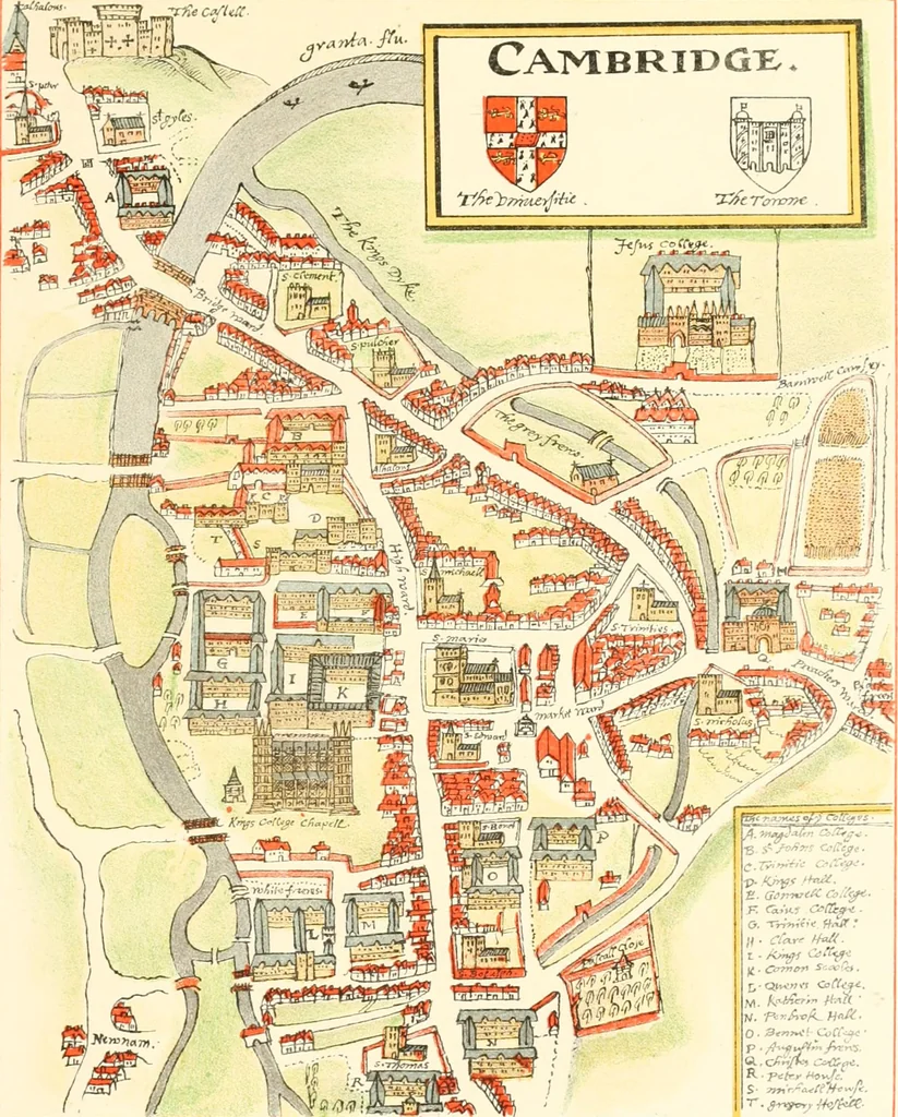 An illustration from The particular description of England. 1588. With views of some of the chief towns and armorial bearings of nobles and bishops, 1879, leaf 144