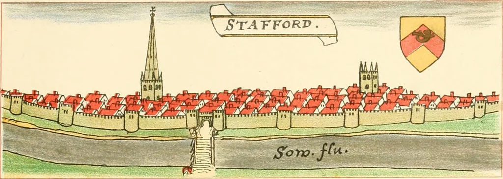An illustration from The particular description of England. 1588. With views of some of the chief towns and armorial bearings of nobles and bishops, 1879, leaf 150