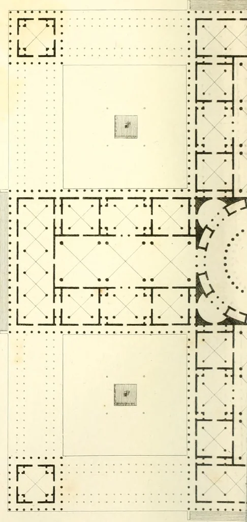 An illustration from Partie graphique des cours d'architecture faits à l'École royale polytechnique depuis sa réorganisation; précédée d'un sommaire des leçons relatives à ce nouveau travail, 1821, leaf 103