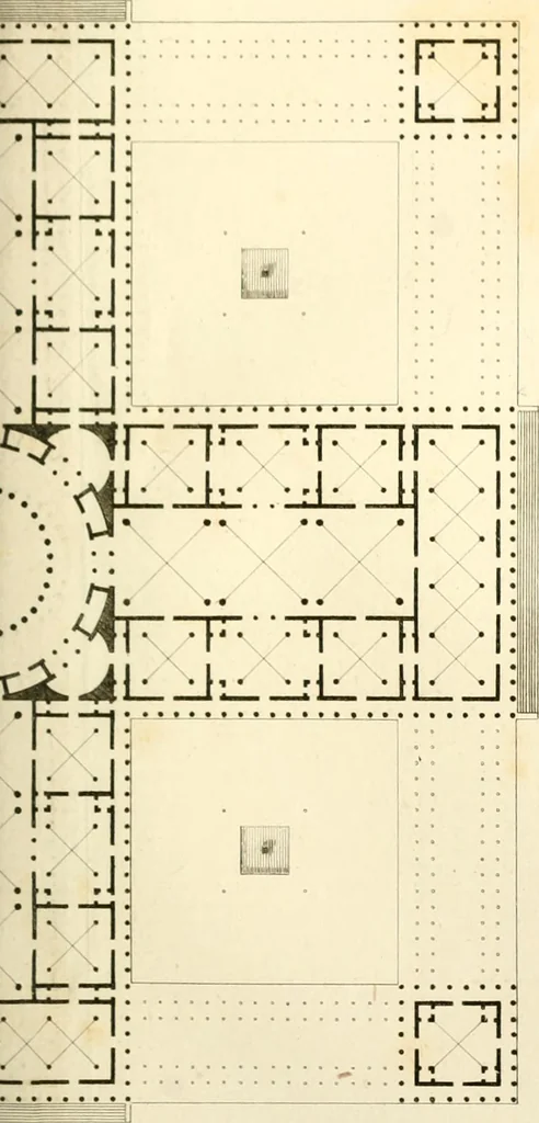 An illustration from Partie graphique des cours d'architecture faits à l'École royale polytechnique depuis sa réorganisation; précédée d'un sommaire des leçons relatives à ce nouveau travail, 1821, leaf 104